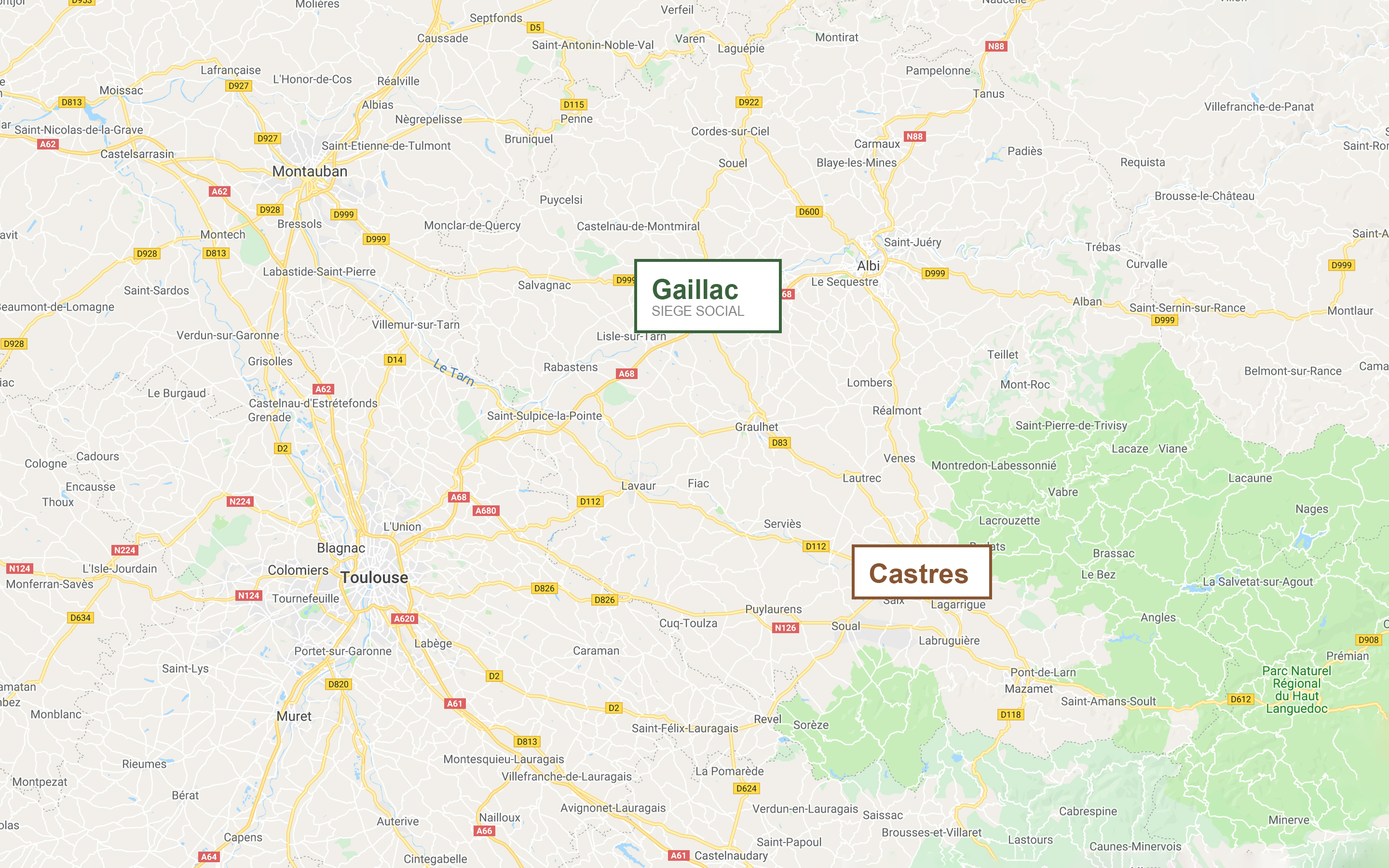 Carte de nos établissements